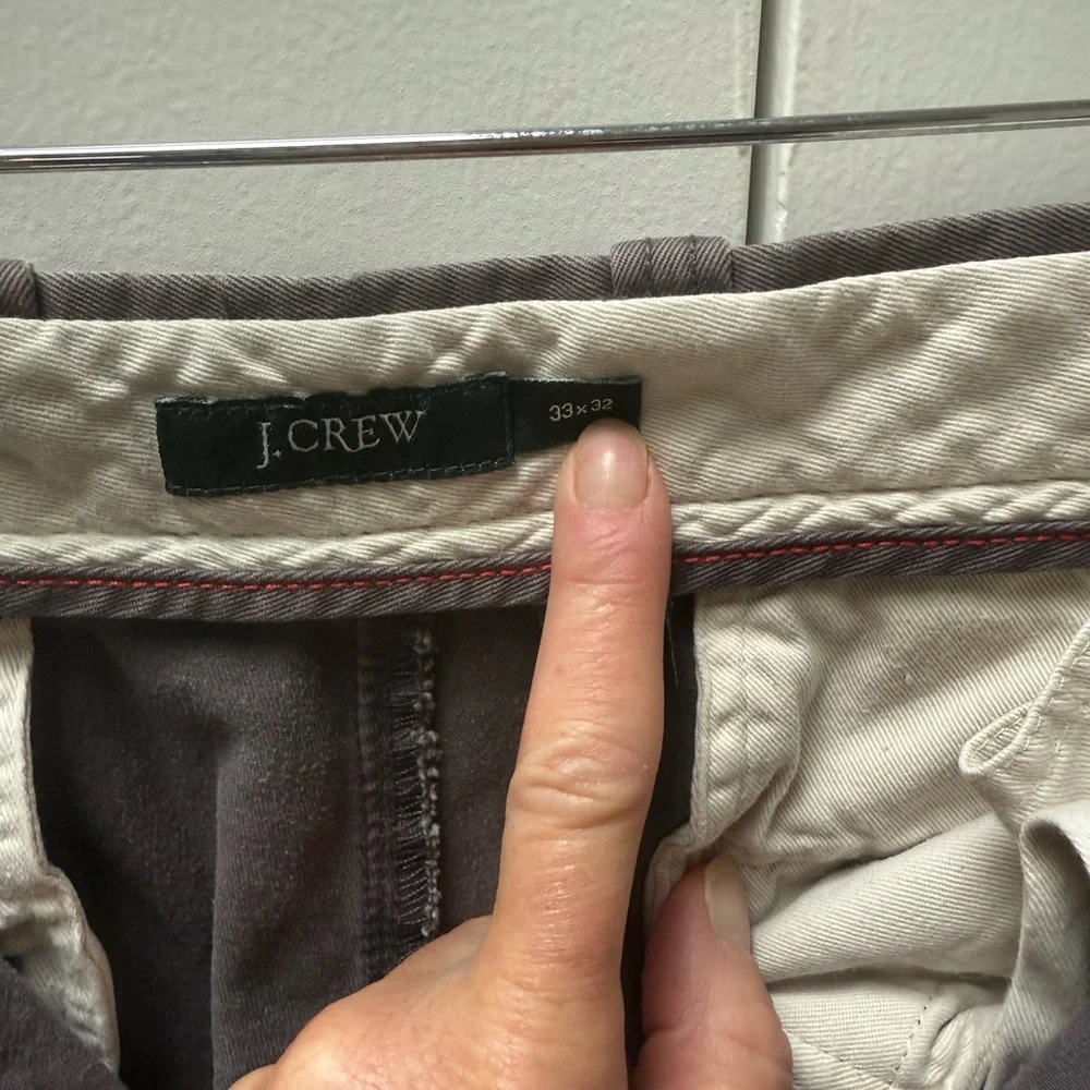 J. Crew Gray Button Fly 100% Cotton Chinos in Size 33x32